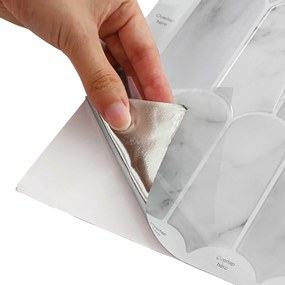 vidaXL Πλακάκι Φτερού 50 τεμ. Γκρι Μάρμαρο 30 x 30 cm