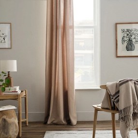 Κουρτίνα Isolde 460/06 Με Τρουκς Soft Beige Gofis Home 140X280 Πολυέστερ