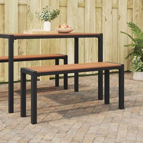 vidaXL Παγκάκι κήπου Καφέ 100 x 28 x 45 εκ. Ατσάλι