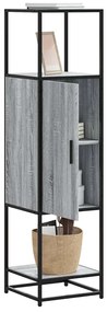 vidaXL Highboard Grey Sonoma Κατασκευασμένο ξύλο και μέταλλο