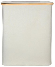 ESTIA ΚΑΛΑΘΙ ΑΠΛΥΤΩΝ BAMBOO ESSENTIALS 144lt ΜΕ ΚΑΠΑΚΙ ΚΑΙ 2 MESH BAGS 56x37x68cm ΓΚΡΙ