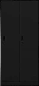 vidaXL Ντουλάπα Μαύρη 80 x 50 x 180 εκ. Ατσάλινη