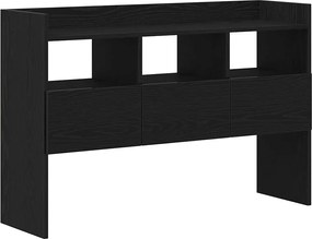 vidaXL Πλαϊνό γραφείο Μαύρη Οξυά 105 x 30 x 70 εκ Επεξεργασμένο ξύλο