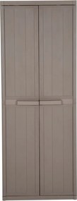 vidaXL Ντουλάπι Αποθήκευσης Κήπου Καφέ 65x45x172 εκ. PP Εμφάνιση Ξύλου