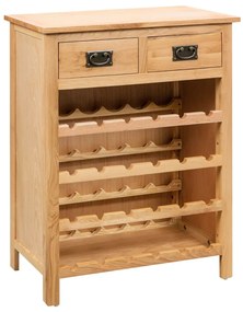 vidaXL Κάβα Κρασιών 72 x 32 x 90 εκ. από Μασίφ Ξύλο Δρυός