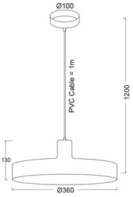 Φωτιστικό οροφής Kaney-Πράσινο