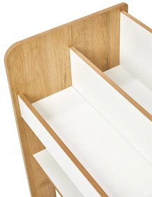 Ραφιέρα Seagull pakoworld φυσικό-λευκό mdf 57x34x70εκ (1 τεμάχια)