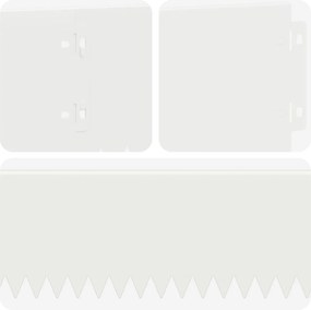 vidaXL Περίγραμμα γκαζόν 20 τμχ. 103 x 15 εκ Steel Λευκό