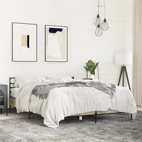 VidaXL Πλαίσιο Κρεβατιού Sonoma Δρυς 160x200 εκ. Επεξ. Ξύλο & Μέταλλο