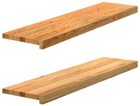 vidaXL Περβάζια παραθύρων 2 τεμ. Αν. Καφέ 100x30x2εκ. Μασίφ Ξύλο Δρυός
