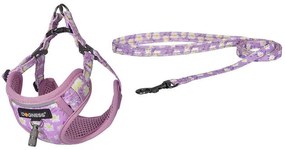 Dog set Dogness harness and leash (Calamus Pink)