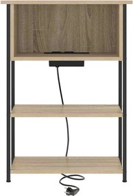 vidaXL Κομοδίνο Δρύς Sonoma 55 x 31 x 76 εκ Επεξεργασμένο ξύλο