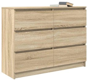 vidaXL Sideboard Sonoma Oak 100x35x76 cm Κατασκευασμένο ξύλο