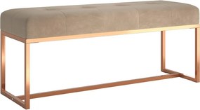 vidaXL Πάγκος Μπεζ 110x36x45 εκ. Βελούδινος