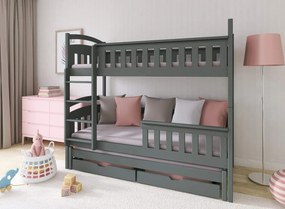 HARRIET 80x200 graphite bunk bed Lano Furniture