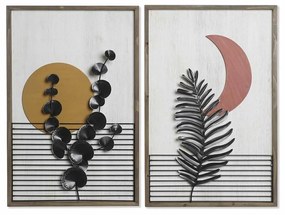 Πίνακας DKD Home Decor 51 x 3 x 76,5 cm Φεγγάρι Σκανδιναβικός (x2)