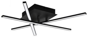 Φωτιστικό Οροφής-Πλαφονιέρα Led Lasana 3 99315 3000K Black Eglo Aluminium, Plastic