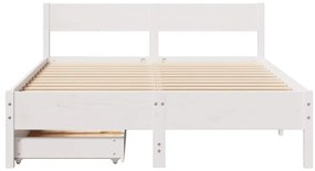 vidaXL Σκελετός Κρεβ. Χωρίς Στρώμα Λευκό 120x200 εκ Μασίφ Πεύκο