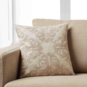 Μαξιλαροθήκη Artisti 753/13 Κεντημένη Brown Gofis Home 43X43 43x43cm Cotton-Polyester