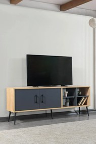 Έπιπλο Τηλεόρασης Sapphire Δρυς / Ανθρακί SOCRA 160x35x20
