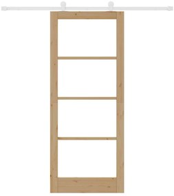 vidaXL Συρόμενη Πόρτα ORKDAL Καφέ 86 x 211 cm Ξύλο και μέταλλο