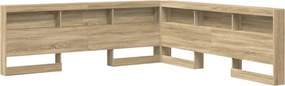 vidaXL Κεφαλάρι Αποθήκης με ράφι Δρύς Sonoma 180 cm Επεξεργασμένο ξύλο