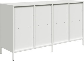 vidaXL Sideboard Λευκό 135x39x73,5 cm Ατσάλι ψυχρής έλασης