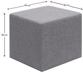 ΣΚΑΜΠΩ LINDA MEGAPAP ΥΦΑΣΜΑΤΙΝΟ ΧΡΩΜΑ ΓΚΡΙ 40X40X40ΕΚ.
