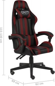 vidaXL Καρέκλα Racing Μαύρο / Λευκό από Συνθετικό Δέρμα