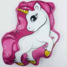 Βελουτέ Διακοσμητικό Μαξιλάρι Dimcol 3D Unicorn 06