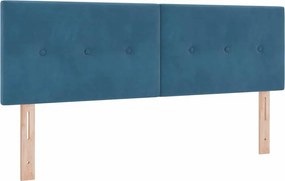 vidaXL Κεφαλάρι Σκούρο Μπλε 144 cm Βελούδο
