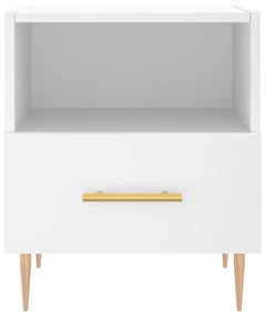 vidaXL Κομοδίνα 2 τεμ. Λευκά 40 x 35 x 47,5 εκ. από Επεξεργασμένο Ξύλο