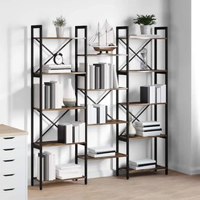 vidaXL Ράφι Βιβλίων Δρύς Sonoma 156 x 25 x 167 εκ. Επεξεργασμένο ξύλο