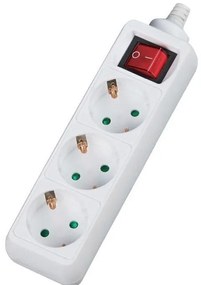 Πολύπριζο V03BK Alfaone 3 Θέσεις με διακόπτη 3x1 5mm 3m Λευκό