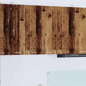 vidaXL Κρεμαστό ντουλάπι με ράφι Riga Παλιό Ξύλο 60 x 31 x 80 εκ.