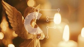 Intra Συλλεκτικό Ξύλινο Παζλ Plywood 4mm - Άγαλμα Λευκού Αγγέλου με τα γύρω κεριά Σε Ξύλινο Κουτί - Διαστάσεις Puzzle: 10x10 cm – 25 κομμάτια