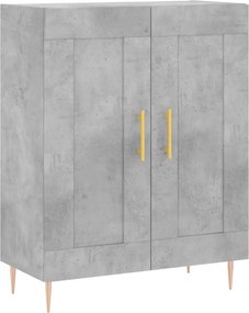 vidaXL Ντουλάπι Γκρι Σκυροδέματος 69,5x34x90 εκ. Επεξεργασμένο Ξύλο