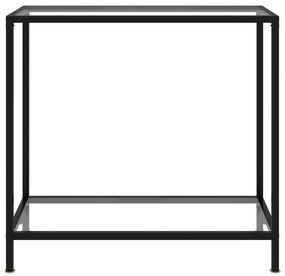 vidaXL Τραπέζι Κονσόλα Διαφανές 80 x 35 x 75 εκ. από Ψημένο Γυαλί