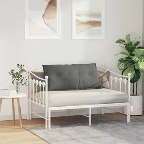 vidaXL Μαξιλάρι Πλάτης Σκούρο Γκρι 100 x 50 cm Ύφασμα Μικροΐνας
