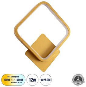Απλίκα Φωτιστικό Τοίχου LED 15W 1440LM CCT LENA Globostar-61081-Χρυσό 61081
