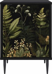 vidaXL Κομοδίνο RHENEN 2 τμχ. Μαύρη Δρυς 36 x 33 x 51 εκ.