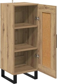 vidaXL Πλαϊνό γραφείο Artisan Oak 34,5 x 34 x 90 εκ.