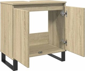 vidaXL Ντουλάπι Μπάνιου Sonoma Δρυς 58 x 33 x 60 εκ. από Επεξεργ. Ξύλο