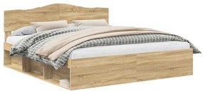 vidaXL Σκελετός Κρεβατιού Σονόμα 200 x 200 cm Στερεά ξυλεία πεύκου