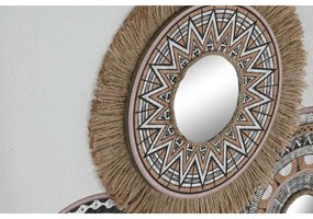 Καμβάς Home ESPRIT Λευκό Φυσικό Boho 70 x 3 x 50 cm (x2)