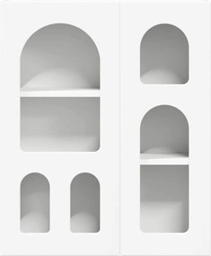 vidaXL Κρεμαστό ντουλάπι Λευκό 59 x 20 x 71.5 εκ Επεξεργασμένο ξύλο