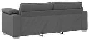 vidaXL Καναπές Τριών Θέσεων Σκούρο Γκρι 178 cm Υφάσματος