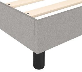 Κρεβάτι Boxspring με Στρώμα Ανοιχτό Γκρι 140x200 εκ. Υφασμάτινο - Γκρι