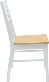 vidaXL Καρέκλες φαγητού 2 pcs Λευκό 43 x 54 x 89 εκ.