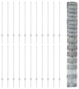 vidaXL Τεντώτο με στήριγμα Ασημί